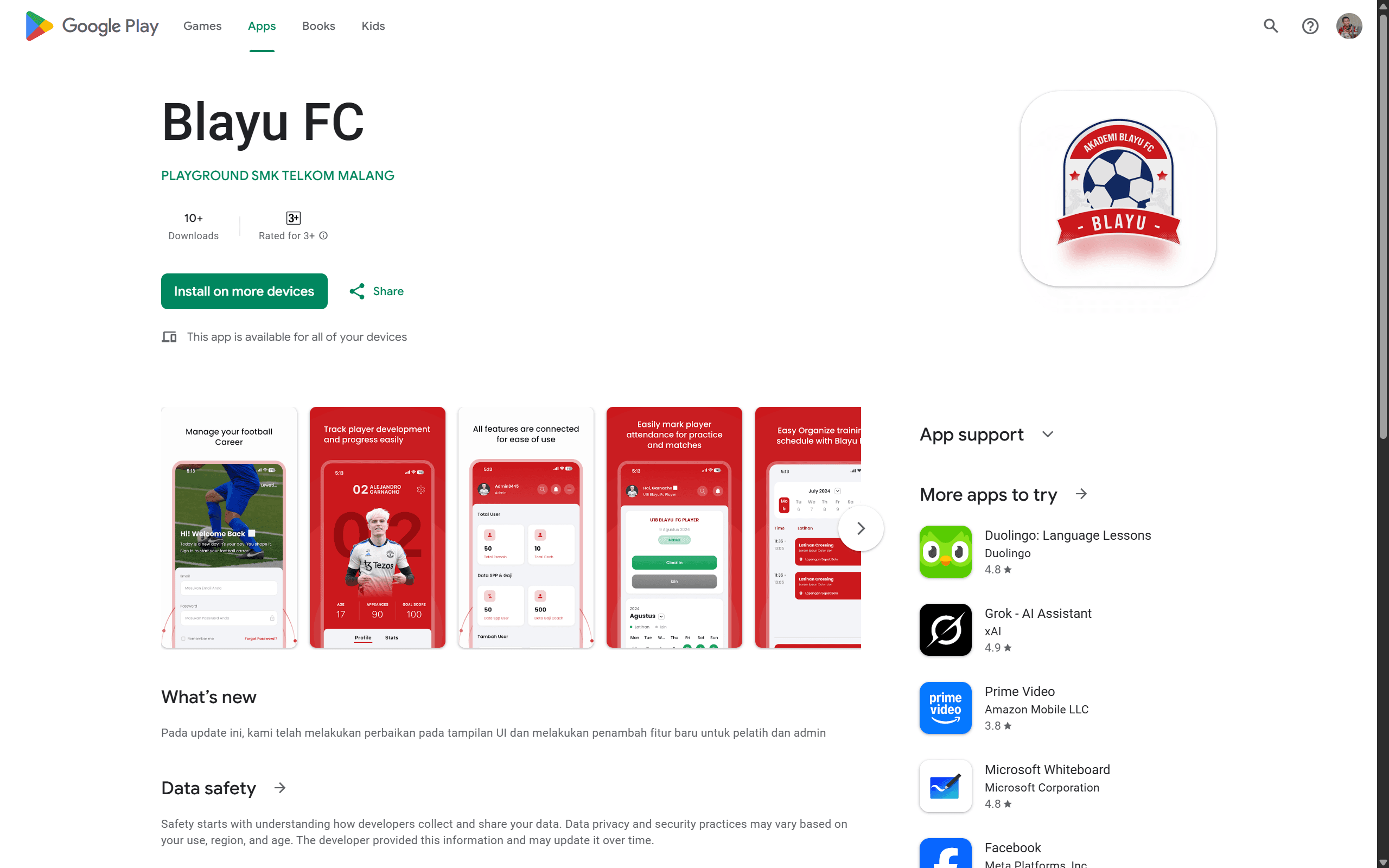 Blayu Mobile — Football Academy Management & Telemetry System