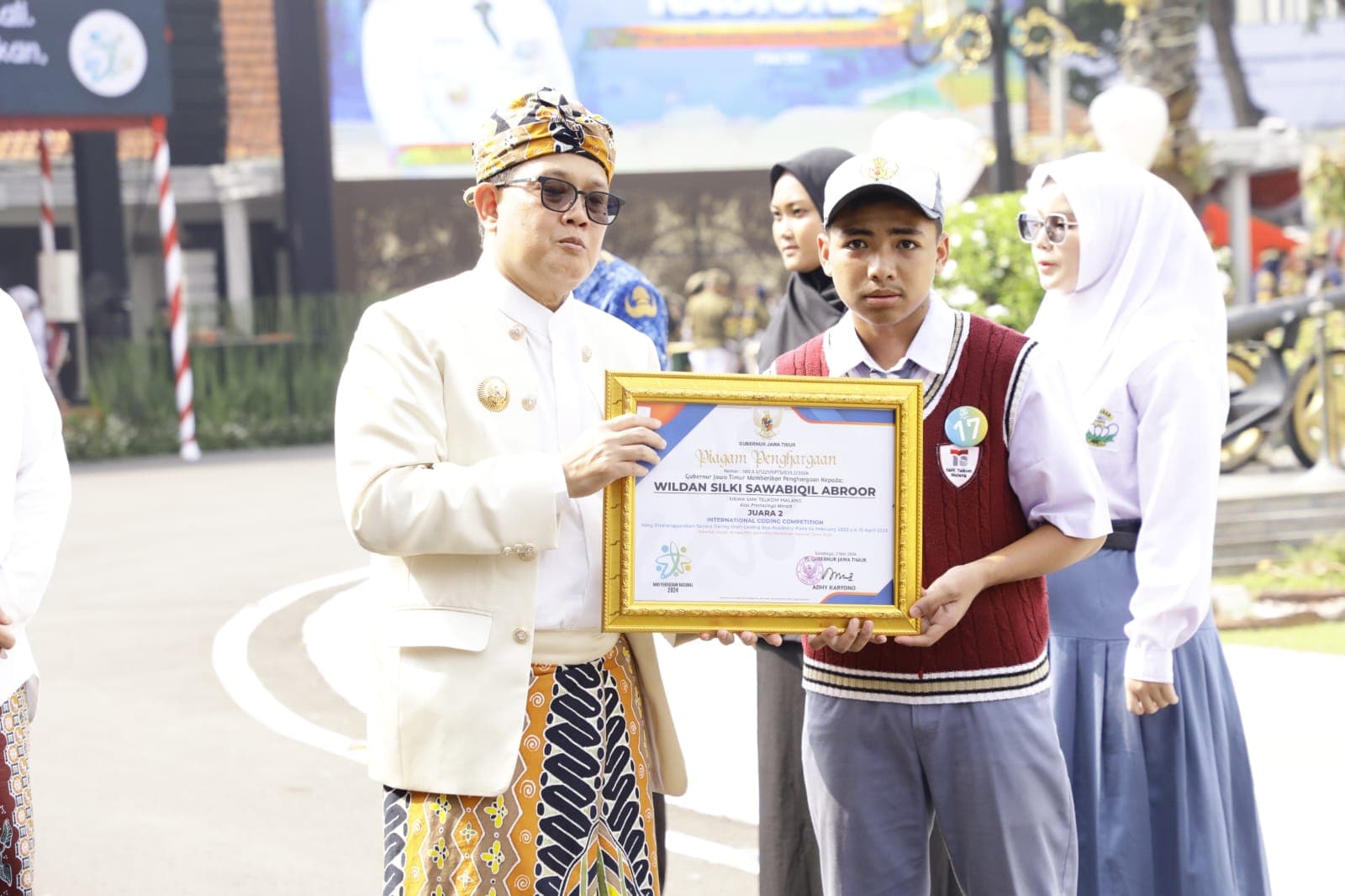 Wildan Silki - 2nd Place International Game Development Code Olympiad Award from East Java Governor
